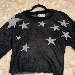 Beach Riot Black and Silver Knit Sweater